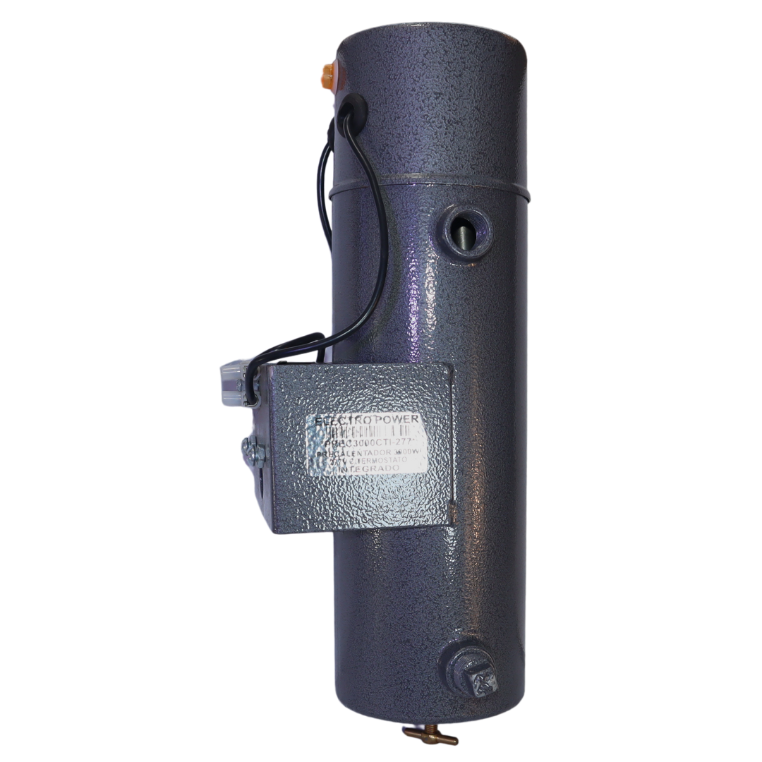 Precalentador Cilíndrico Conexiones para Motores Diésel y Plantas de Emergencia