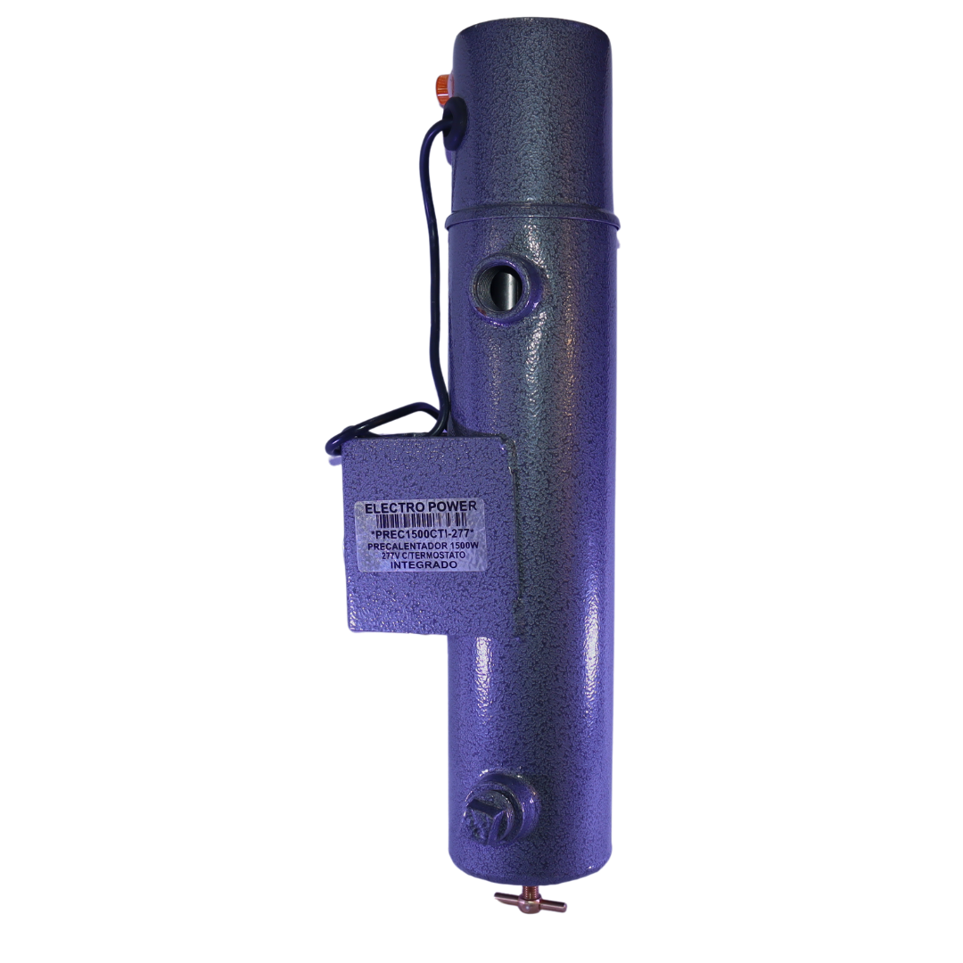 Precalentador Cilíndrico Conexiones para Motores Diésel y Plantas de Emergencia