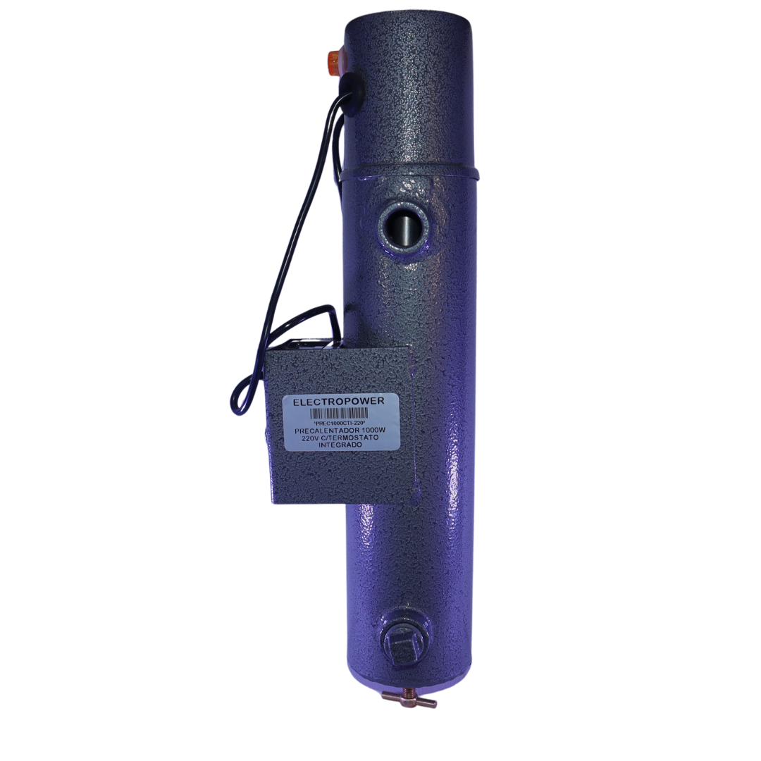 Precalentador Cilíndrico Conexiones para Motores Diésel y Plantas de Emergencia