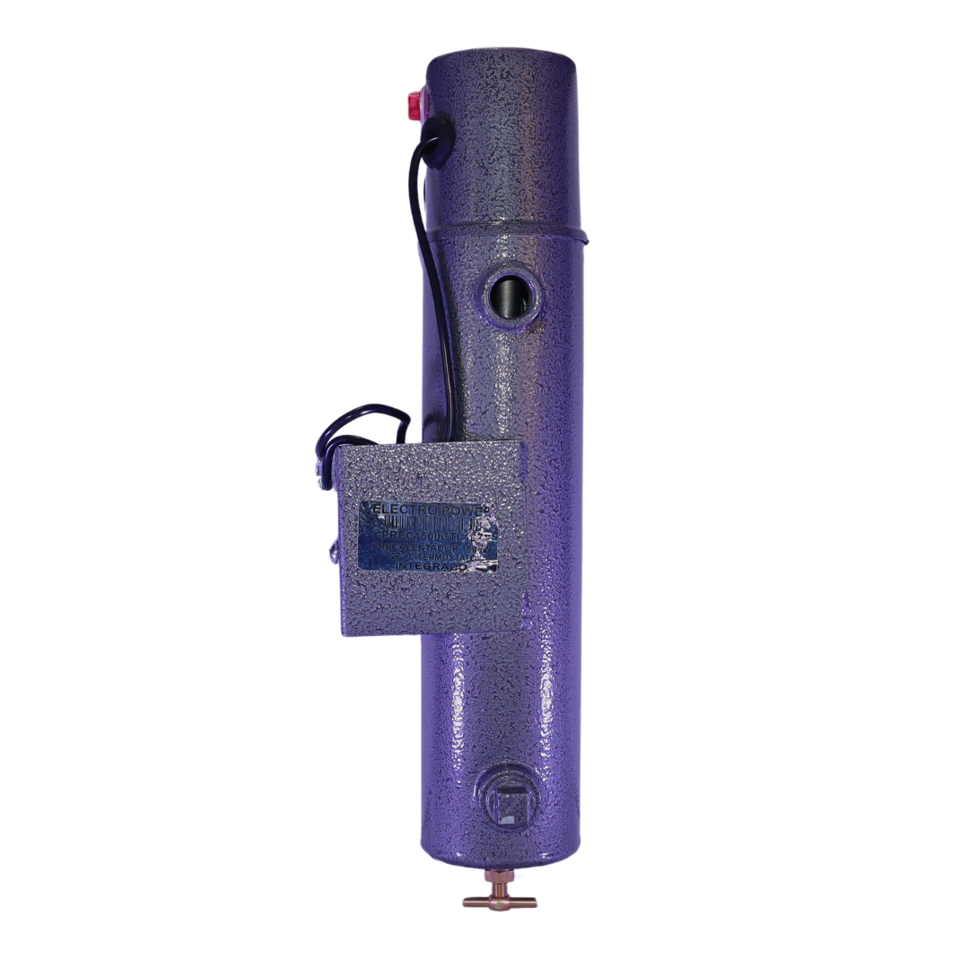 Precalentador Cilíndrico Conexiones para Motores Diésel y Plantas de Emergencia