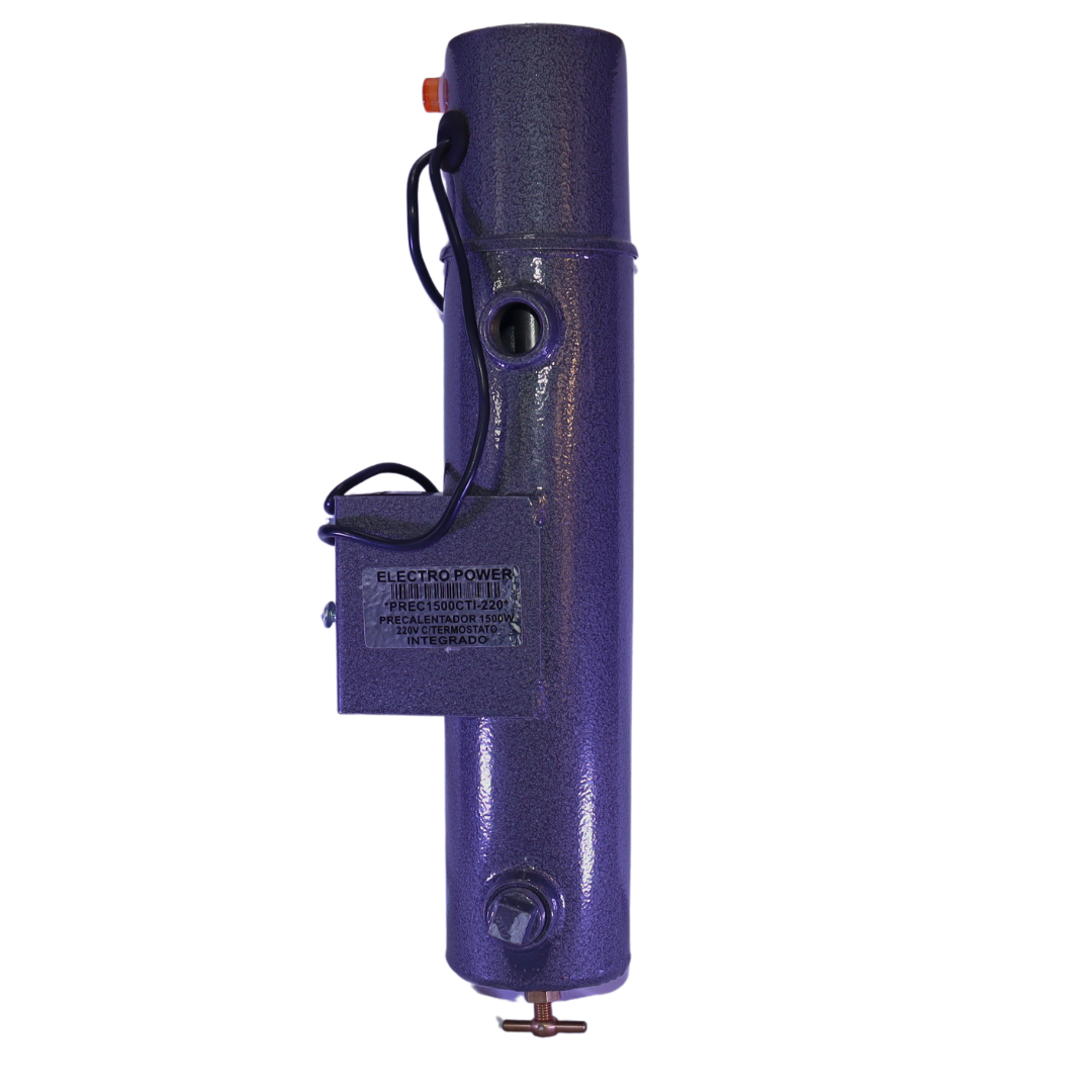 Precalentador Cilíndrico Conexiones para Motores Diésel y Plantas de Emergencia