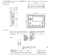 DSE 7320 MKII marca DeepSea Electronics Módulo de Control de Red Automática para Plantas de Emergencia y Generadores Eléctricos. Original